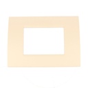 Placca Plastica Quadrata MBL 3M Bianco Compatibile Bticino Living BLN89301