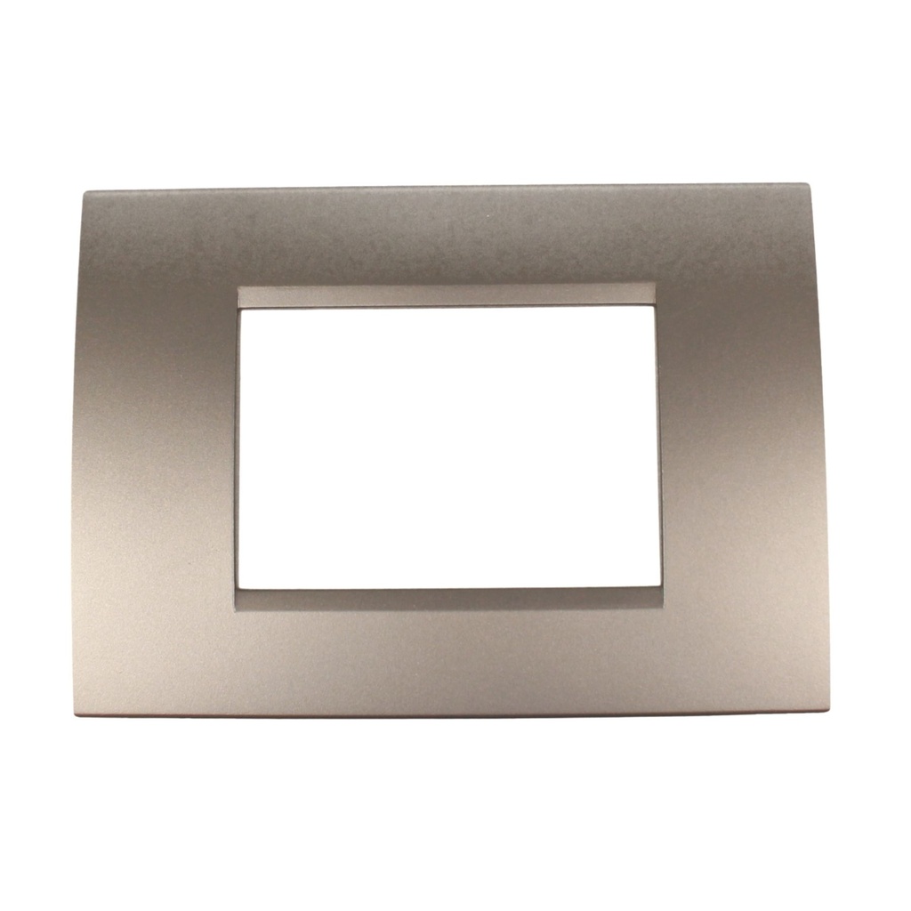 Placca Plastica Quadrata MBL 3M Grigio Compatibile Bticino Living BLN89306