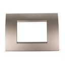 Placca Plastica Quadrata MBL 3M Grigio Compatibile Bticino Living BLN89306