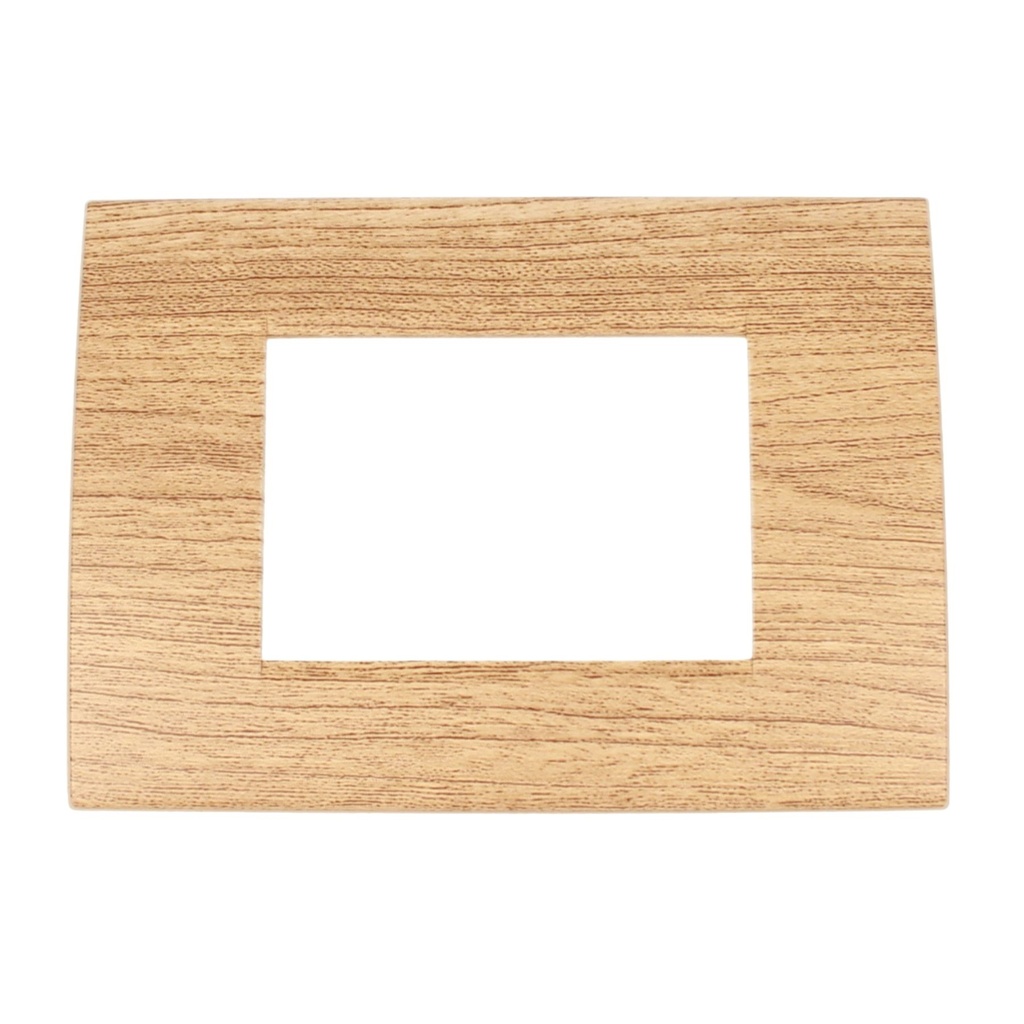 Placca Plastica Quadrata MBL 3M Legno Chiaro Compatibile Bticino Living BLN89304