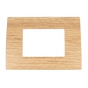 Placca Plastica Quadrata MBL 3M Legno Chiaro Compatibile Bticino Living BLN89304