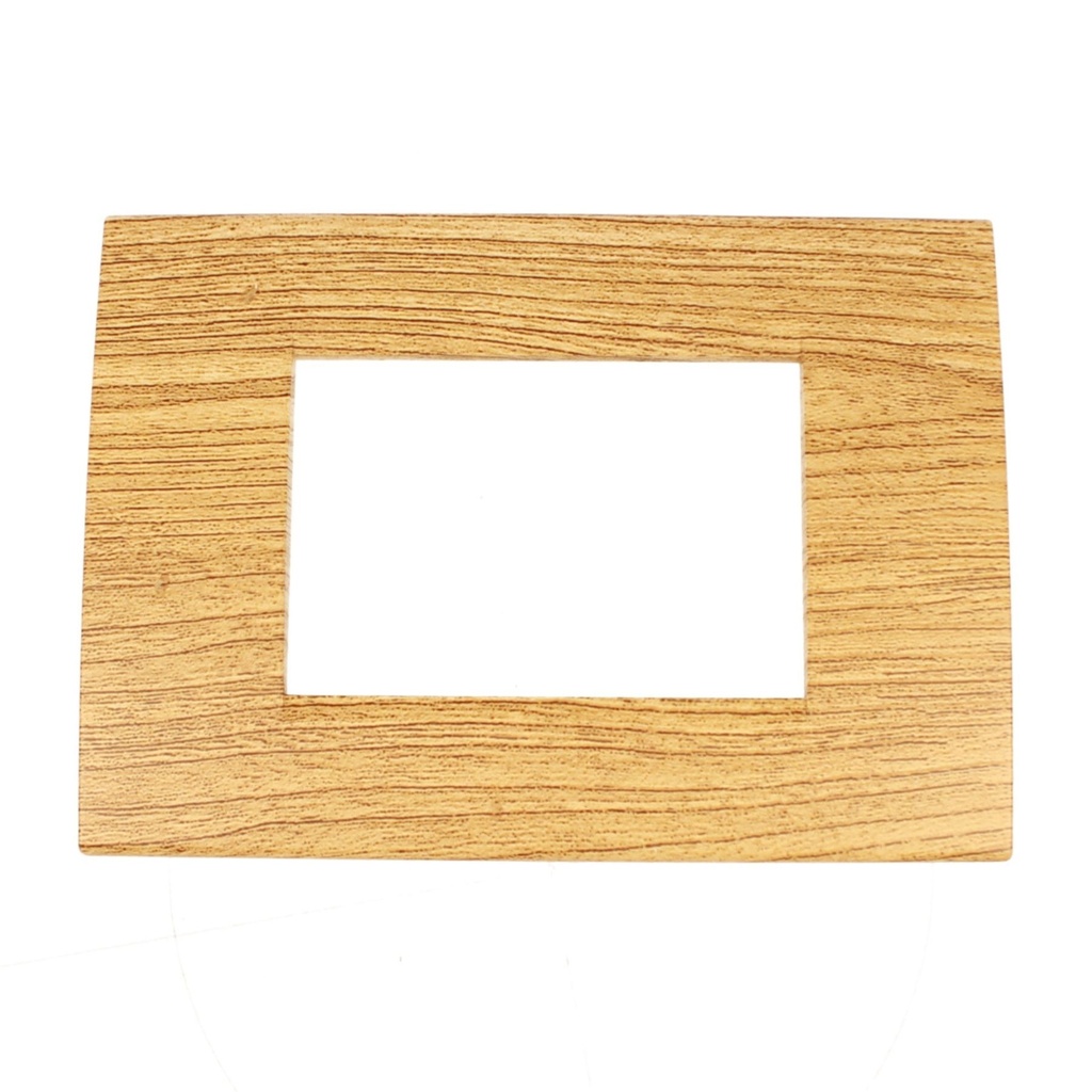 Placca Plastica Quadrata MBL 3M Legno Scuro Compatibile Bticino Living BLN89305