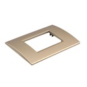 Placca Plastica Quadrata MBL 3M Oro Compatibile Bticino Living BLN89311