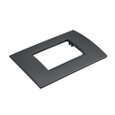 Placca Plastica Quadrata MBL 3M Acciaio Scuro Compatibile Bticino Living BLN89307