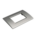 Placca Plastica Quadrata MBL 3M Titanio Compatibile Bticino Living BLN89308