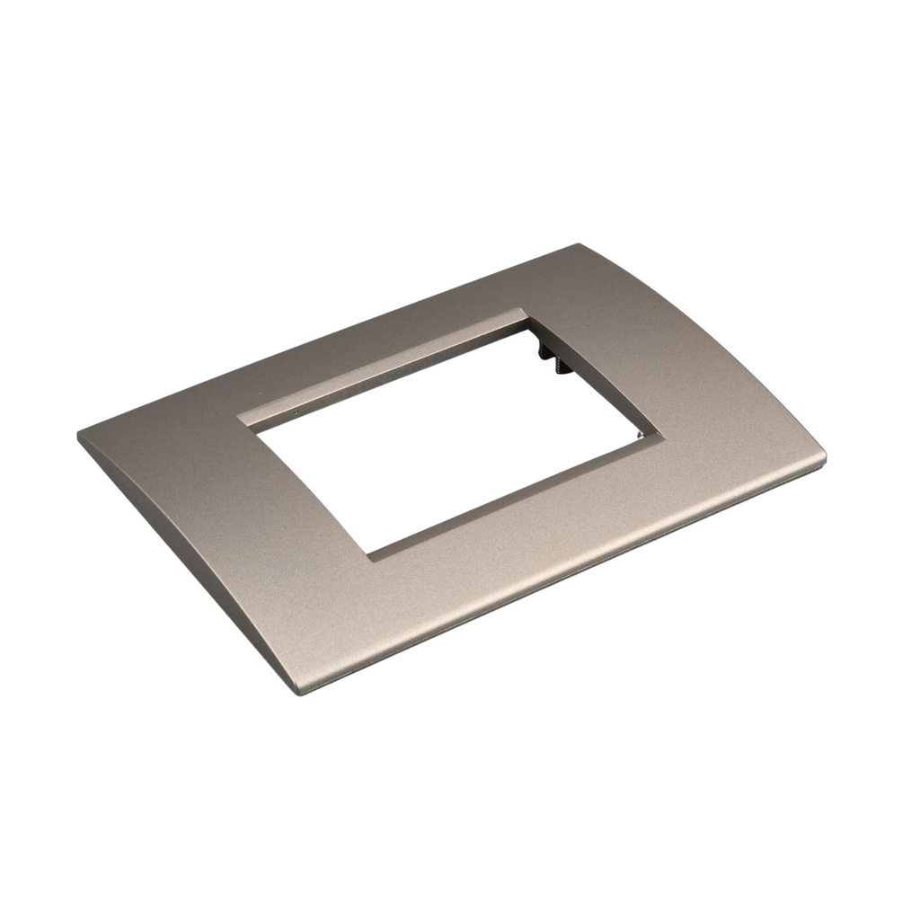Placca Plastica Quadrata MBL 3M Bronzo Compatibile Bticino Living BLN89310