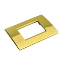 Placca Plastica Quadrata MBL 3M Oro Lucido Compatibile Bticino Living BLN89312