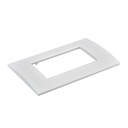 Placca Plastica Quadrata MBL 4 Moduli/Posti Compatibile Bticino Living, 3 Colori Disponibili