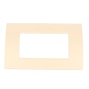 Placca Plastica Quadrata MBL 4M Bianco Compatibile Bticino Living BLN89401