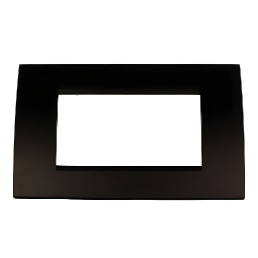 Placca Plastica Quadrata MBL 4M Nero Compatibile Bticino Living BLN89402