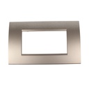 Placca Plastica Quadrata MBL 4M Grigio Compatibile Bticino Living BLN89406