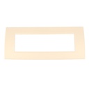 Placca Plastica Quadrata MBL 7M Bianco Compatibile Bticino Living BLN89701