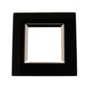 Placca Quadrata In Vetro Temperato MBL 2M Nero Compatibile Bticino Living