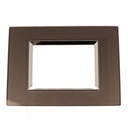 Placca Quadrata In Vetro Temperato MBL 3M Grigio Compatibile Bticino Living BLN84310