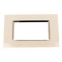 Placca Quadrata In Vetro Temperato MBL 4M Bianco Compatibile Bticino Living BLN84401