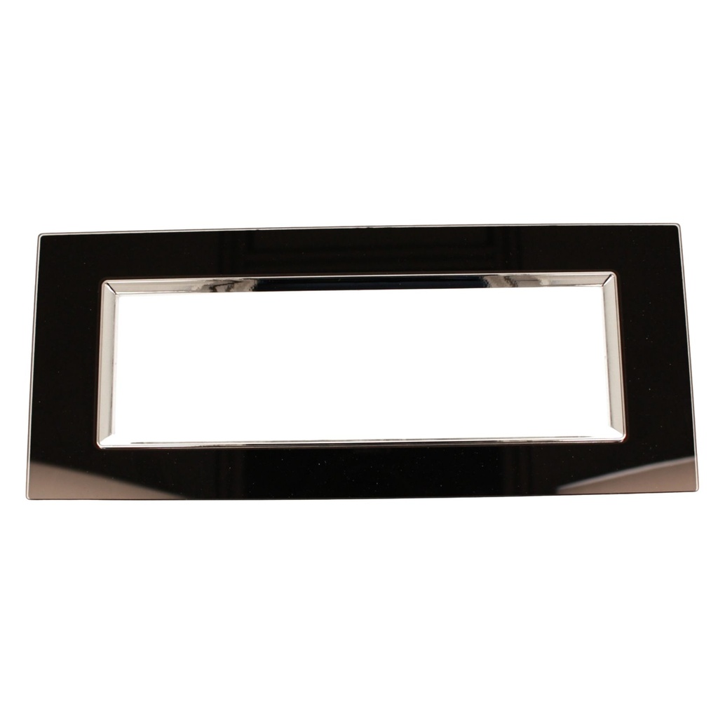 Placca Quadrata In Vetro Temperato MBL 7M Nero Compatibile Bticino Living BLN84702