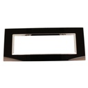 Placca Quadrata In Vetro Temperato MBL 7M Nero Compatibile Bticino Living BLN84702