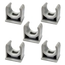 5 Pezzi Clip Fissatubo a Scatto Diametro 16mm per Tubo Rigido e Flessibile da 16mm Colore Grigio IP40
