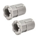 2 Pezzi Manicotto Giunto Raccordo Tubo-Scatola 20mm per Tubo Rigido e Flessibile da 20mm Colore Grigio IP40