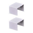 2 Pezzi Connettore Lineare Per Canaline Passacavi 40X40mm, Colore Bianco