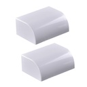 2 Pezzi Connettore Angolare Per Canaline Passacavi 40X40mm, Angolo Esterno Con Curva, Colore Bianco