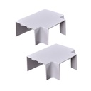 2 Pezzi Connettore Forma T Per Canaline Passacavi 60X40mm, Colore Bianco