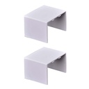 2 Pezzi Connettore Lineare Per Canaline Passacavi 60X40mm, Colore Bianco