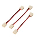 3 Pezzi Connettore 8mm 2 PIN, Per Chiudere Striscia Led Smd con Passo da 8mm Senza Saldare, Cavo 15cm