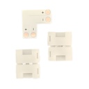 3 Pezzi Connettore 8mm Angolare 90° 2 PIN, Per Curvare 2 Striscie Led Smd con Passo da 8mm Senza Saldare