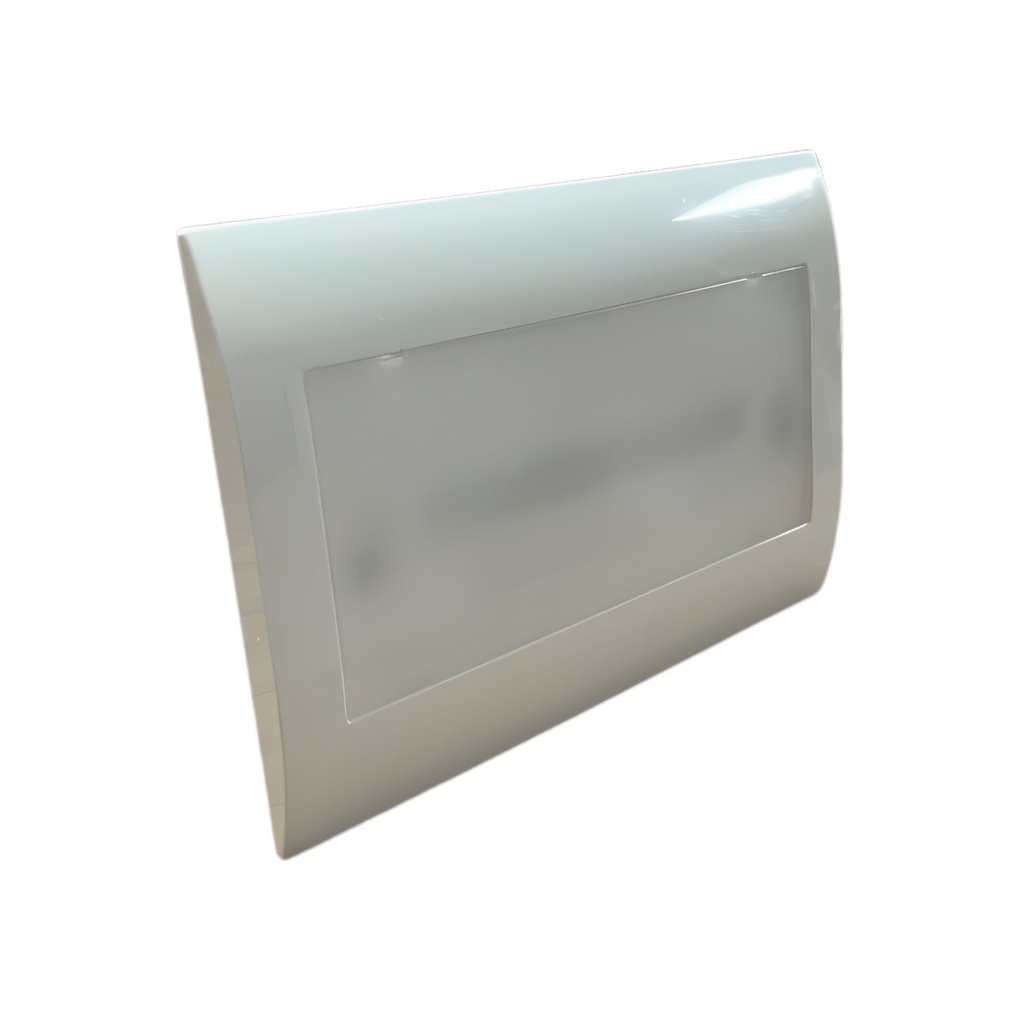 Lampada Emergenza Luce Led Per Scatola 503, 2W 168LM Autonomia 3 Ore, Bianco Freddo 6500K, Placca Bianca, Anti Black Out