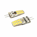 2 Pezzi Lampadina LED G4 Bispina 10V-30V DC AC 3W 12V e 24V 20 SMD 2835 Cilindro Silicone, Disponibili 3000K 4000K 6000K