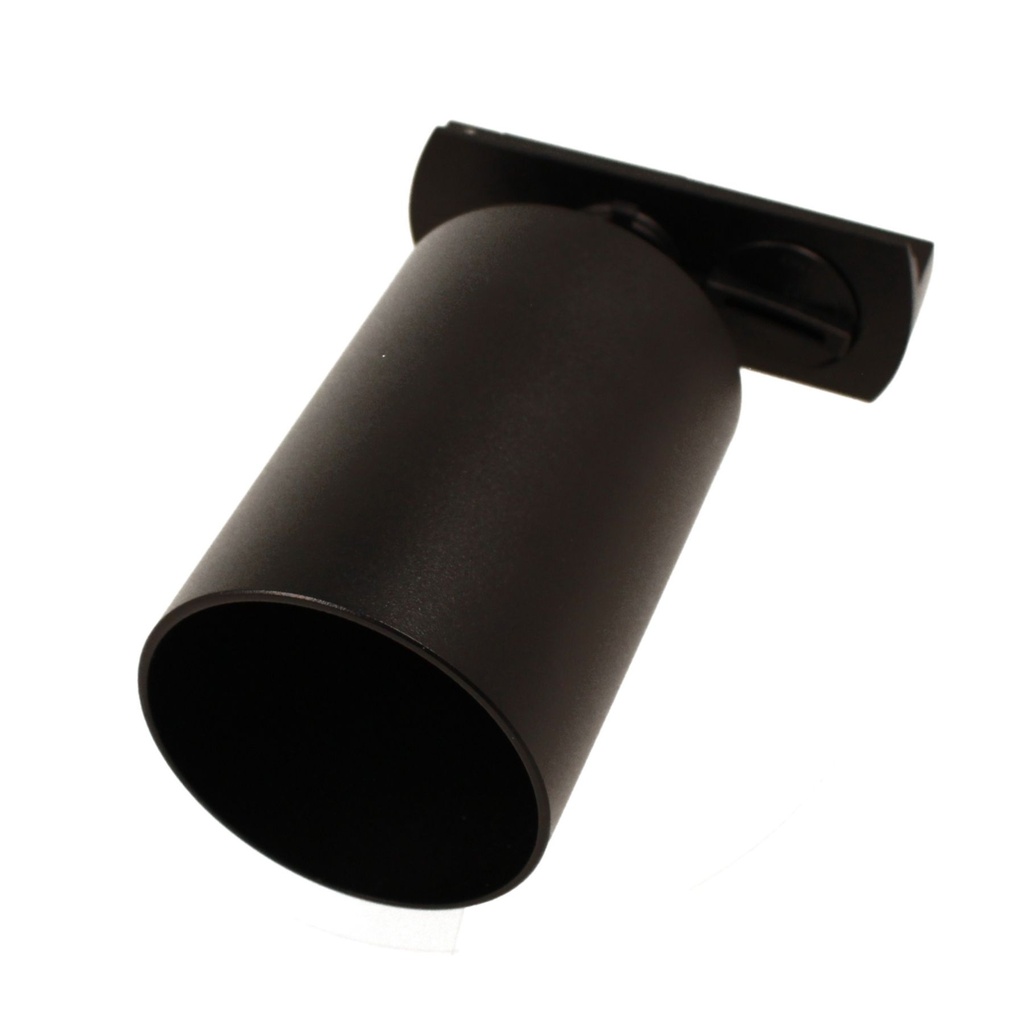 Porta Faretto da Binario Monofase, Attacco GU10 orientabile e ruotabile, Max 50W 220V, Nero 