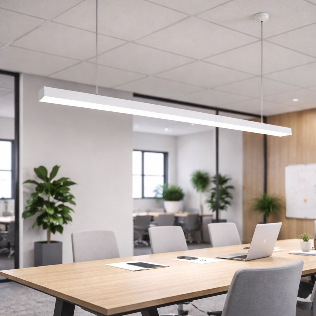 Lampada LED Lineare a Sospensione Allungabile Bianco CCT 40W 4400 lm 1200x50x60 mm