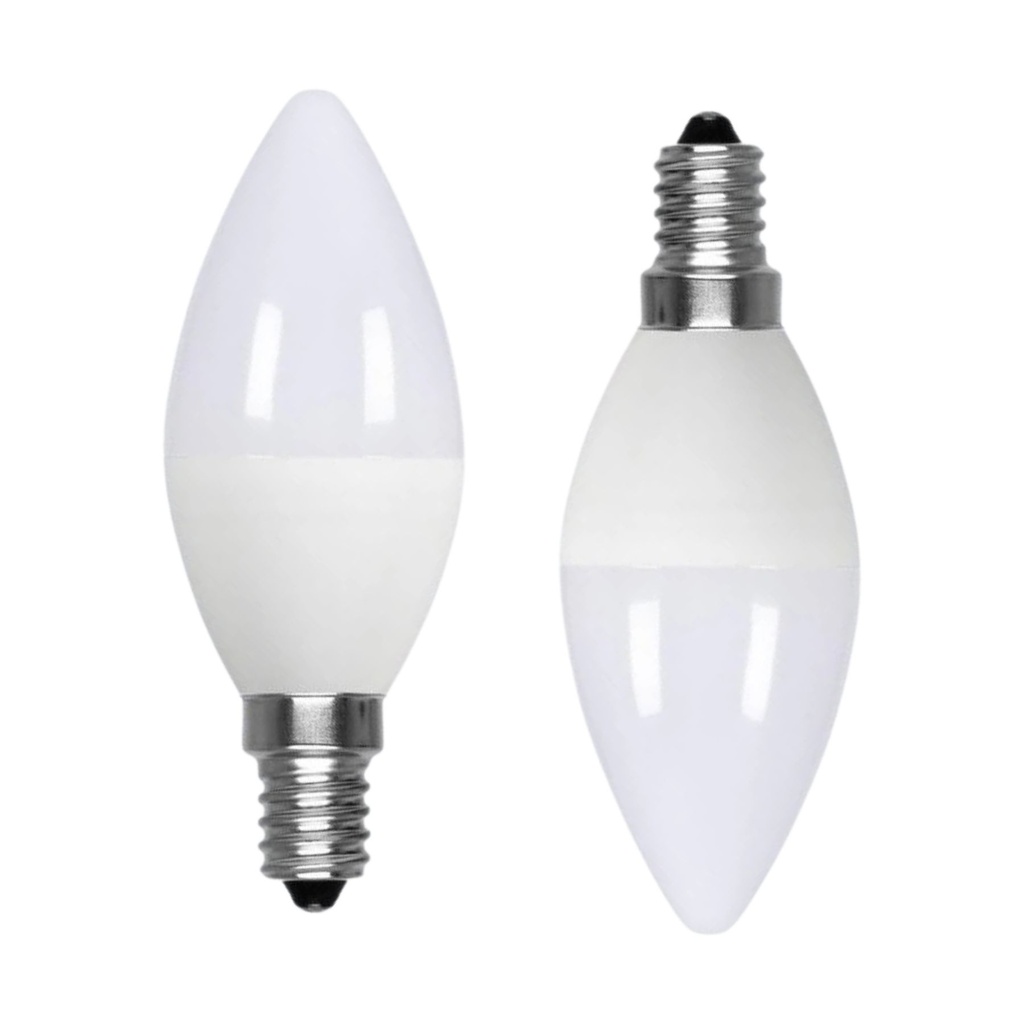 2 Pezzi Lampadina LED E14 C37 Candela 10W 950LM Bianco Caldo 3000K D37X106mm