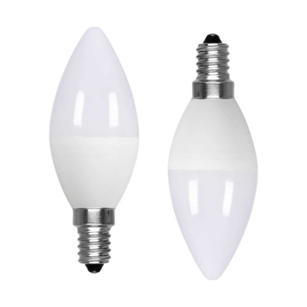 2 Pezzi Lampadina LED E14 C37 Candela 10W 950LM Bianco Freddo 6500K D37X106mm