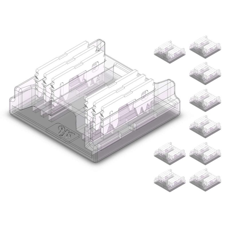 10 Pezzi Connettore Veloce 5 PIN Per Striscia Led COB RGB o RGBW da 12mm Fast Connect Senza Saldatura Per Unire 2 Led Strip