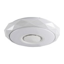 Plafoniera LED CCT Bluetooth Con Altoparlante Musica 48W 4700lm D410x95mm 140° con Telecomando 25-30mmq
