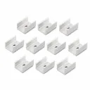 10 PZ Clip Guida Gancio Metallico per Fissaggio della Striscia Led Neon Flex SL241110