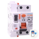 A2ZWORLD RCCB Interruttore Differenziale Puro Connesso WiFi Con Riarmo Automatico, Tipo A 1P+N 3M 6000A 300mA AC 230V IP20 IEC61008-1 PR8NM, Disponibili 25A 40A 63A