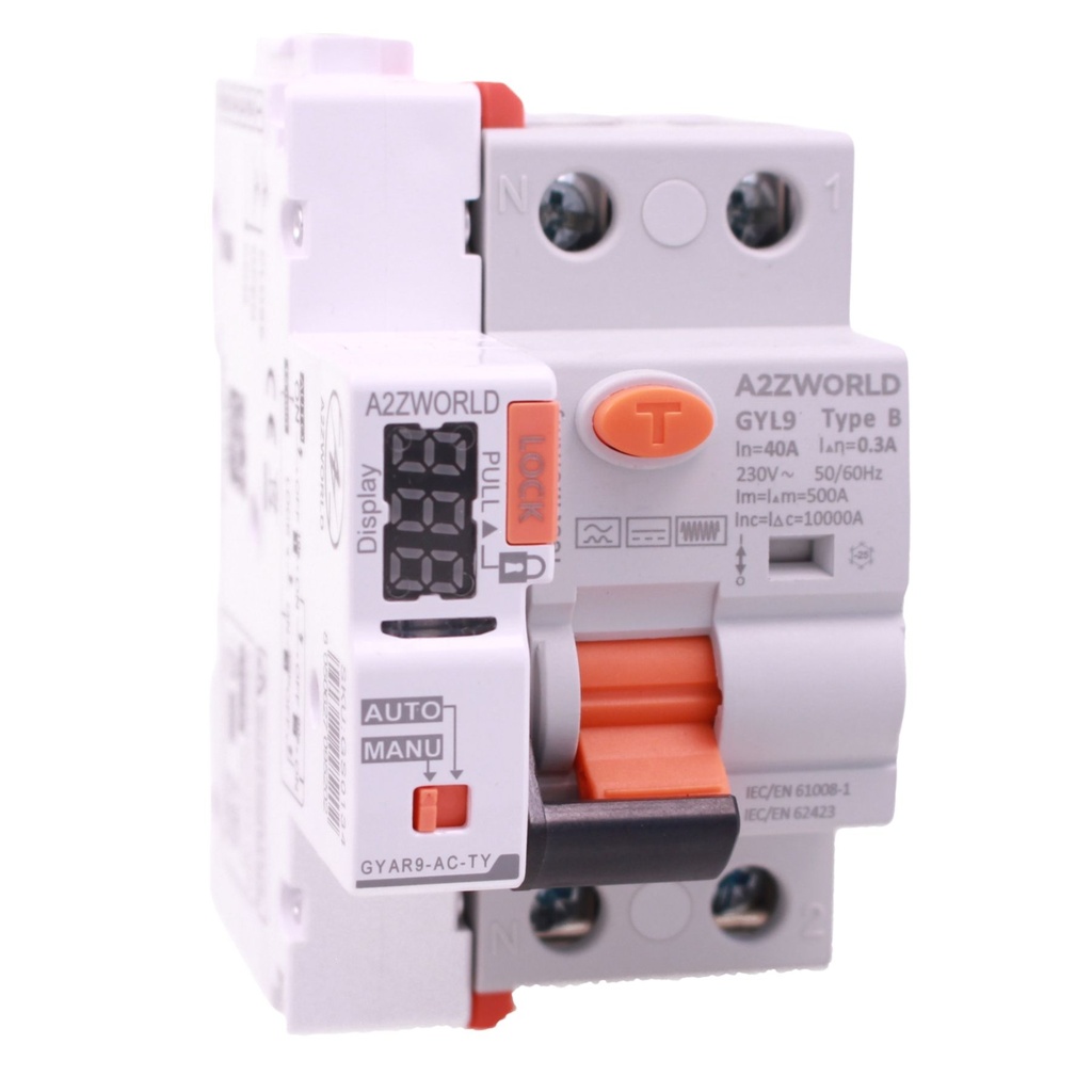 RCCB Interruttore Differenziale Puro WIFI Con Riarmo Automatico Tipo B 1P+N 3M 10000A 300mA AC 230V IP20 IEC61008-1 / IEC62423 GYL9, Disponibili 40A 63A
