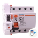 A2ZWORLD RCCB Interruttore Differenziale Puro Trifase Connesso WiFi Con Riarmo Automatico, Tipo AC 3P+N 5M 6000A 63A AC 400V IP20 IEC61008-1 PR8NM, Disponibili 30mA 300mA