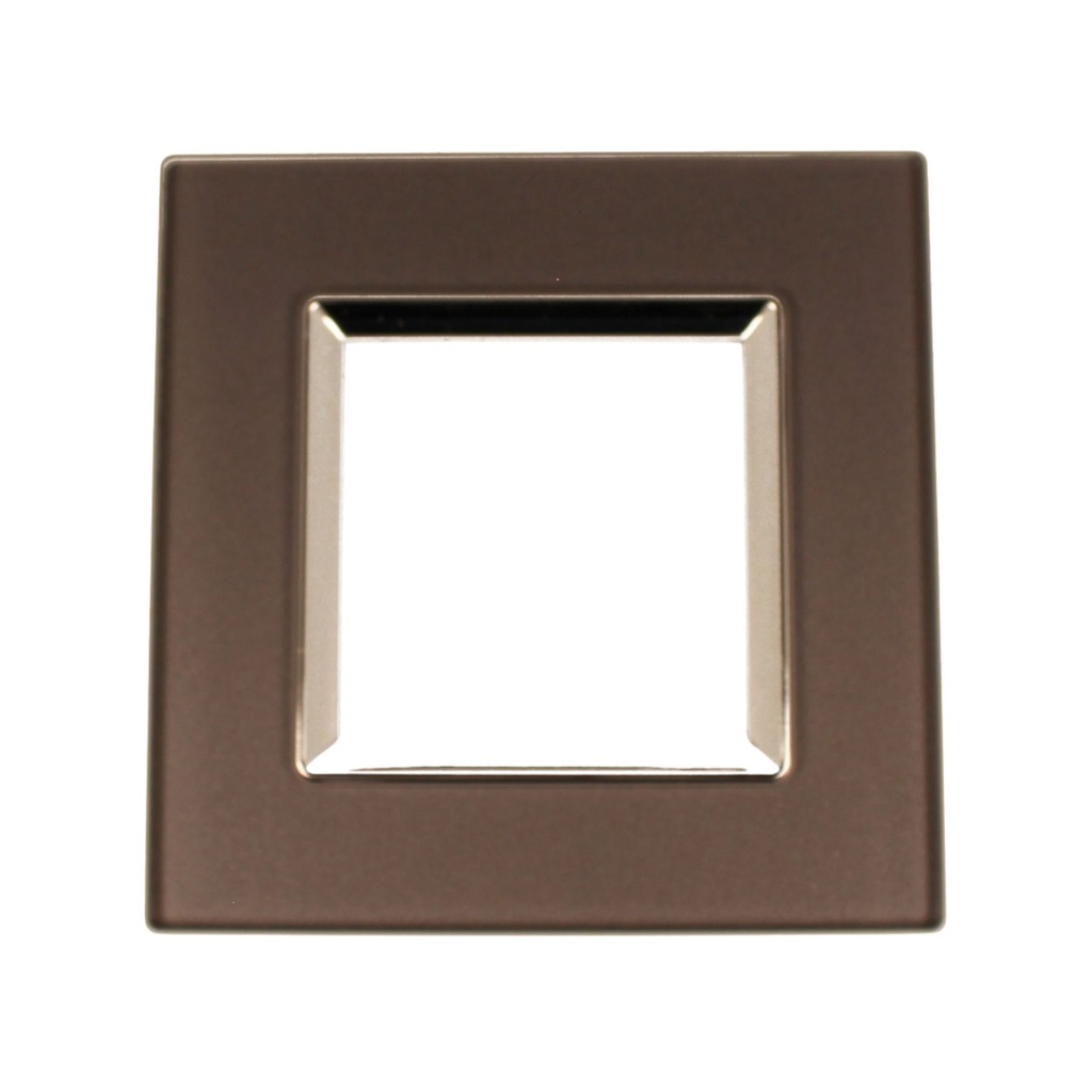[MBL84213] Placca Quadrata In Vetro Temperato MBL 2 Moduli/Posti Compatibile Bticino Living 3 Colori Disponibili (Acciaio Scuro)