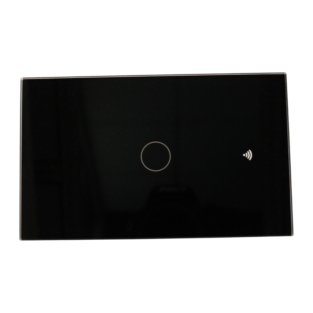 [MMC7751B] A2ZWORLD Interruttore Led Dimmer Taglio Di Fase, Pannello Touch, Colore Nero, WIFI + Bluetooth, APP TUYA Smart Life, 220V 10A, 120X72X38mm Per Scatola 503, IP20, Disponibile 1,2,3 Tasti (1 Tasto)