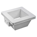 Portafaretto In Gesso Da Incasso, Quadrato 120X120X60mm, Bianco Verniciabile Portalampada GU10 e Connettore Fast Incluso