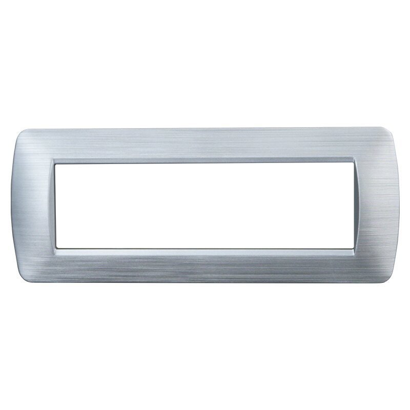 Placca Plastica ETTROIT Serie Space 7 Posti/Moduli 507, Modello Satinato, Compatibile Con Bticino Living, Disponibili Bianco Bronzo Oro Nero Silver