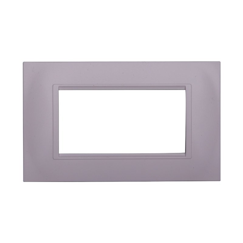 Placca Plastica Quadrata ETTROIT Serie Space 4 Posti/Moduli 504 Compatibile Con Bticino Living, 13 Colori Disponibili