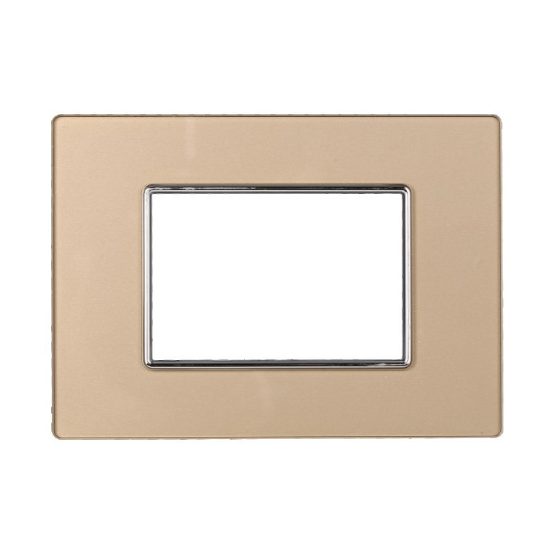 Placca In Vetro ETTROIT Serie Moon 3 Posti/Moduli 503, Compatibile Con Bticino Axolute, 5 Colore Disponibili
