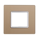 Placca In Vetro ETTROIT Serie Solar 2 Posti/Moduli 502 Compatibile Con Bticino Matix, 5 Colori Disponibili