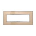 Placca In Vetro ETTROIT Serie Solar 6 Posti/Moduli 506 Compatibile Con Bticino Matix, 5 Colori Disponibili