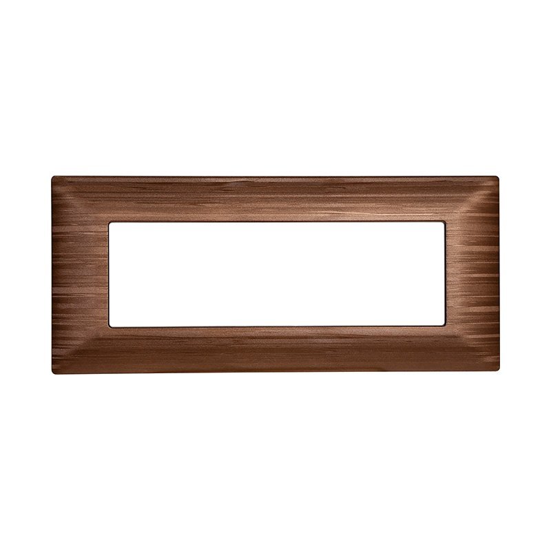 Placca Plastica ETTROIT Serie Solar 6 Posti/Moduli 506, Modello Satinato Compatibile Con Bticino Matix, 5 Colori Disponibili